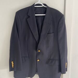 Brooks Brothers x Loro Piana Navy Blue Classic Single-Breasted Blazer